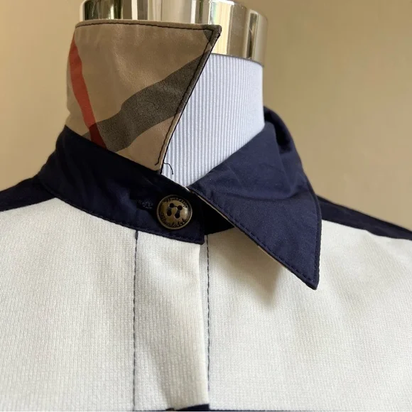 Burberry Sports Tennis Knit Striped Box Pleated Skirt Short Dress US6 - Picture 12 of 17